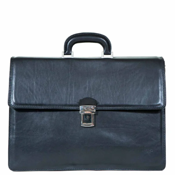 UB FASHION Lorenzo Italian Triple Compartment Briefcase Business Bag