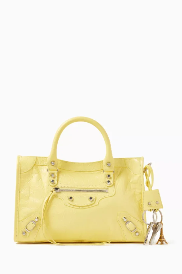 UB FASHION BALENCIAGA Small Le City Bag in Arena Lambskin