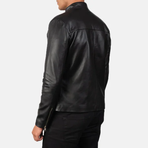 UB FASHION ADORNICA BLACK LEATHER BIKER JACKET