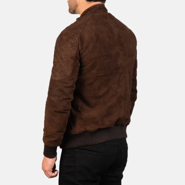 UB FASHION SVEN MOCHA SUEDE BOMBER JACKET