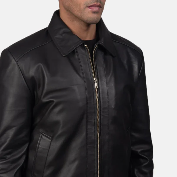 UB FASHION INFERNO BLACK LEATHER JACKET