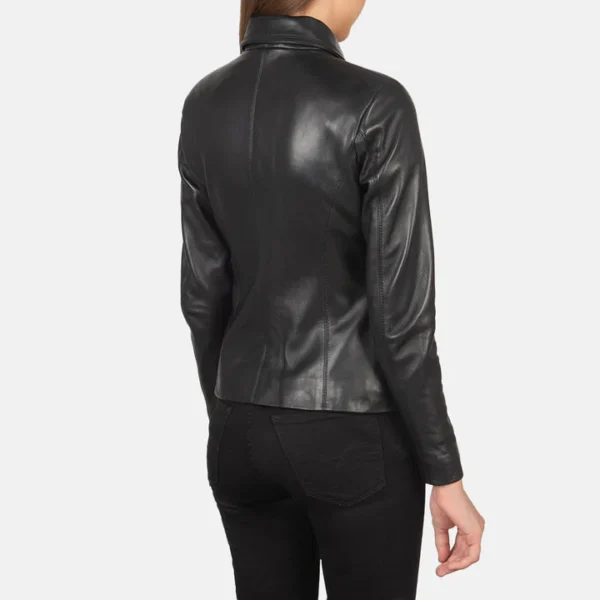 UB FASHION COLETTE BLACK LEATHER JACKET