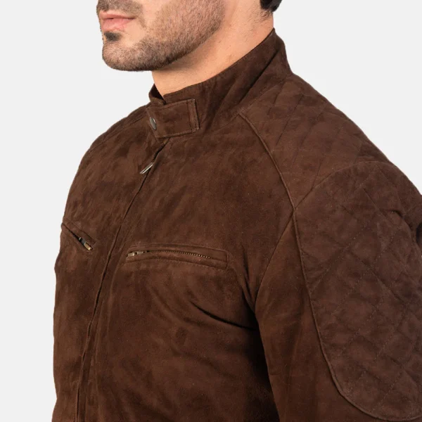 UB FASHION SVEN MOCHA SUEDE BOMBER JACKET