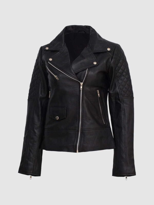 UB Fashion Black color leather jacket made from 100% lamb skin.