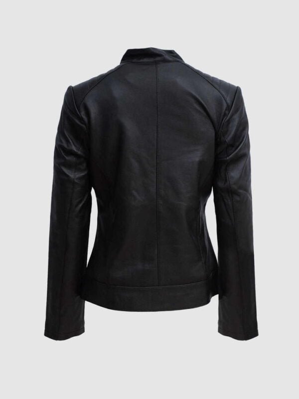 UB Fashion Black color leather jacket made from 100% lamb skin.