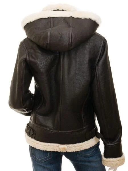 UB Fashion Dark Brown color leather bomber jacket made from 100% lamb skin.