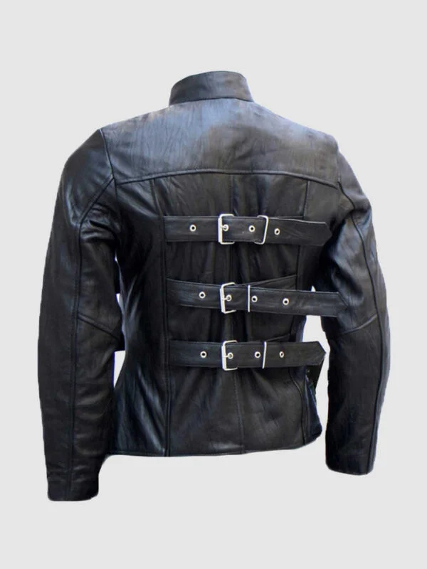 UB Fashion Black color leather jacket made from 100% lamb skin.