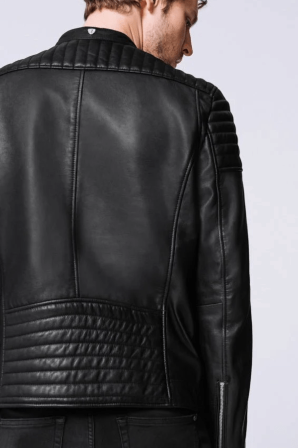 UB Fashion Dump” black leather jacket