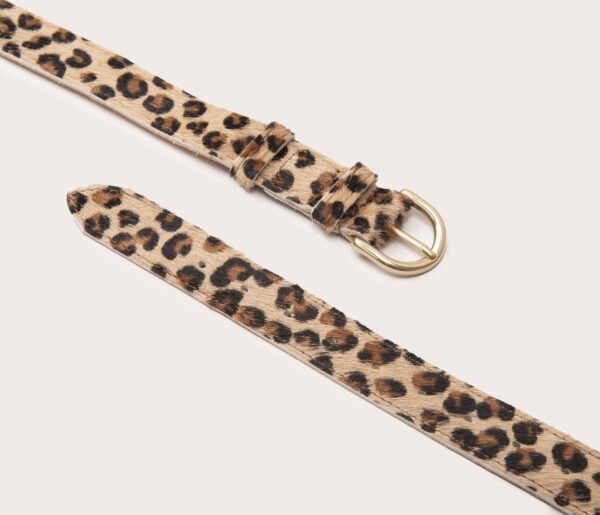 UB FASHION 25mm Leopard Leather Belt