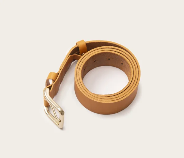 UB FASHION 35mm Tan Brown Leather Belt