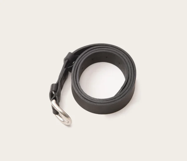 UB FASHION 25mm Full-Grain Black Leather Belt