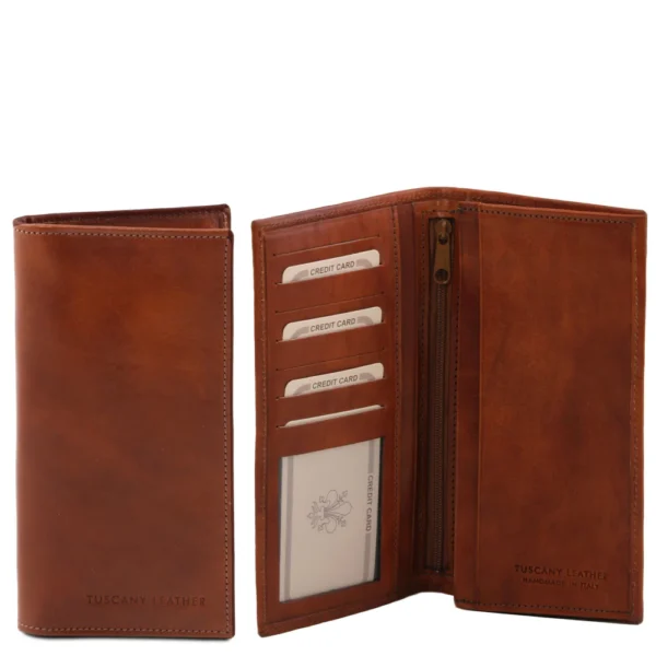 UB FASHION Exclusive Vertical 2 Fold Italian Leather Wallet