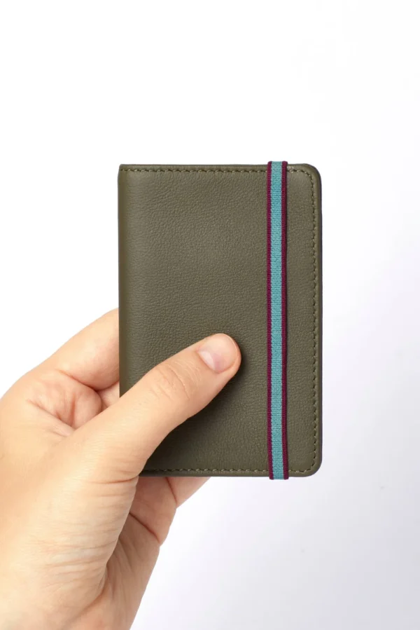 UB FASHION Khaki Leather Card Holder