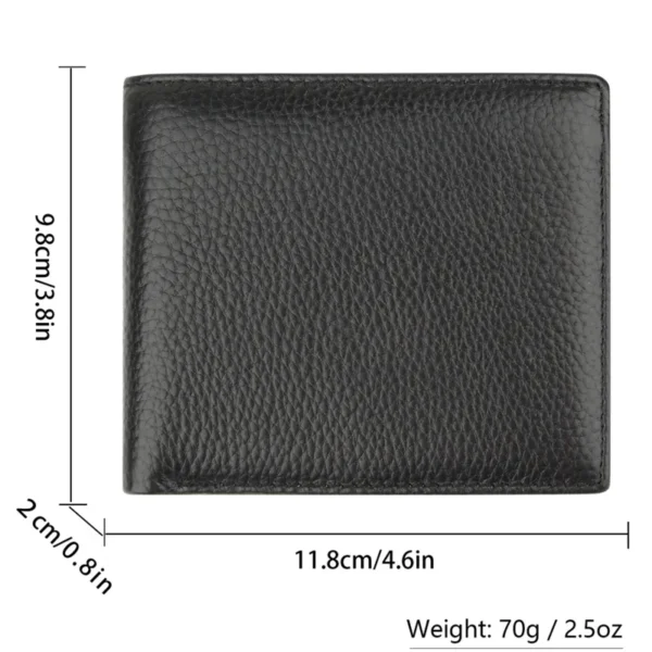 UB Fashion Men's RFID Classic Black Cowhide Wallet